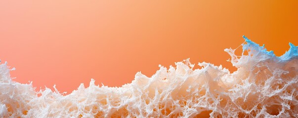 Poster - Dust pollution idea. Beautiful ocean wave with vibrant colors against a serene background.