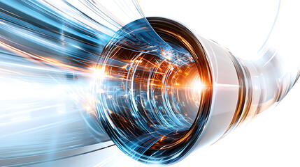 Poster - Dynamic motion effects digital realm abstract artwork high-tech environment close-up perspective futuristic concept