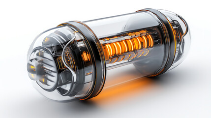 Poster - Futuristic energy core laboratory environment product design cutting-edge technology close-up view innovation concept