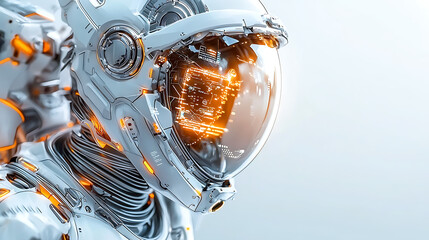 Poster - Futuristic space exploration astronaut's journey outer space digital art high-tech environment close-up view innovation concept