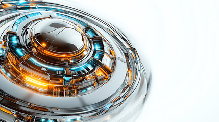 Poster - Futuristic technology concept digital environment 3d rendered art abstract design close-up view innovation and creativity