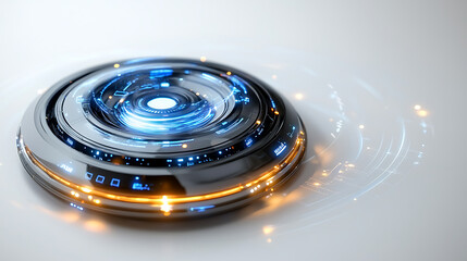 Poster - Futuristic technology interface virtual space digital art sci-fi environment close-up view innovative design concept
