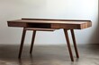 © Kevin - a wooden desk with a drawer underneath it