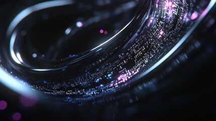 Poster - Abstract Digital Vortex: A Symphony of Data and Light