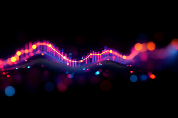Poster - Data Wave Financial Growth, Abstract Background