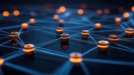 Poster - Abstract Network:  Interconnected Nodes and Global Data Flow Visualization