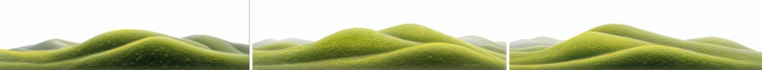 Wall Mural - abstract green hills, soft focus, nature background.