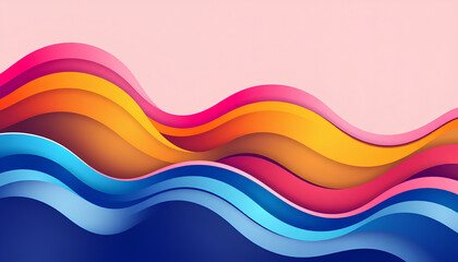 Aufkleber - abstract colorful wave background