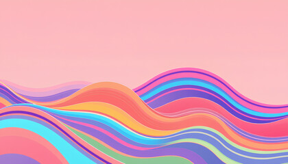 Aufkleber - abstract colorful background with waves
