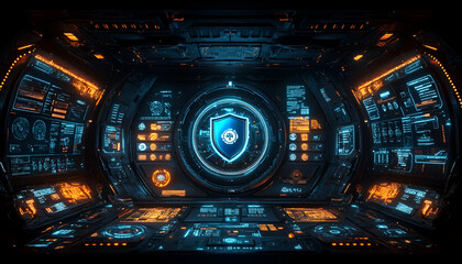 Poster - Spaceship Bridge Shield Security System
