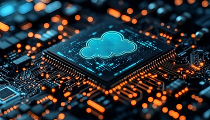 Poster - Cloud Computing Chip Circuit Board Data Center