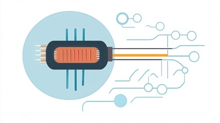 Poster - temperature sensor circuit using a thermistor, showing how the resistance