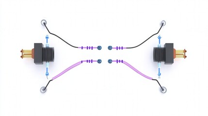 Poster - voltage divider circuit, showing two resistors connected in series to create a specific voltage output