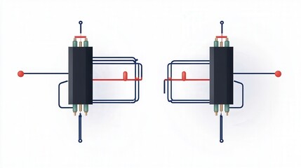 Poster - voltage divider circuit, showing two resistors connected in series to create a specific voltage output