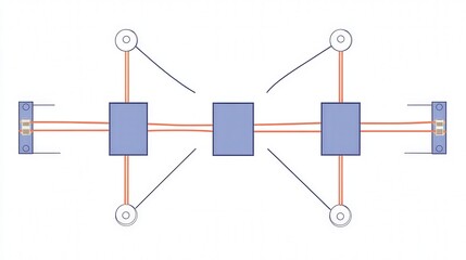 Poster - wheatstone bridge circuit, illustrating the use of four resistors in a balanced configuration