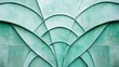 © arinda_BJ - Teal Art Deco wall panel, outdoor building, geometric design, architectural detail