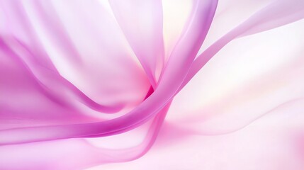 Poster - Delicate flow of pink and lavender fabric creates calming visual waves in soft, muted tones