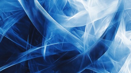 Poster - Abstract digital motion featuring blue rays and streaks.