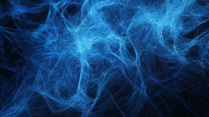 Poster - Abstract glowing blue lines with smooth transitions.