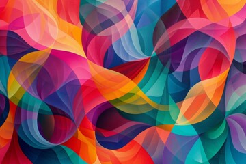 Poster - Vibrant patterns swirl in a rhythmic dance of color and energy, creating a mesmerizing visual experience that captivates the viewer's imagination and invites exploration of its intricate design