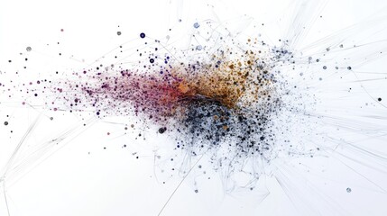 Poster - Artistic data visualization using plexus effects.