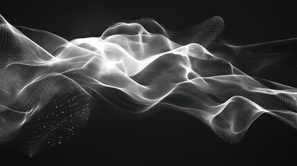 Poster - Digital lines and nodes in motion.