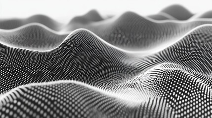 Poster - Digital network of dots and triangular mesh.