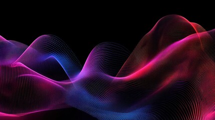 Poster - Gradient futuristic digital plexus design.