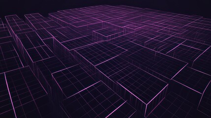Poster - Isometric digital grid with plexus integration.