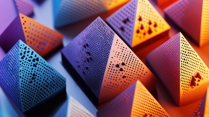 Poster - Triangular dot mesh for isometric design concepts.