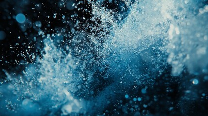underwater splash, blue water, dark background, dynamic texture, perfect for backgrounds