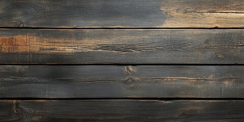 Poster - Rustic wood texture background featuring an old, dark wooden wall surface. This rustic wood texture background is ideal for various design purposes and creative projects.