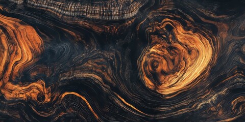 Poster - Rich, dark wood features a natural grain design that enhances its texture, showcasing its organic beauty and unique character.