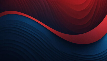 Wall Mural - gradient dark red blue noise texture grainy divided abstract curvy pattern wavy background with blank space
