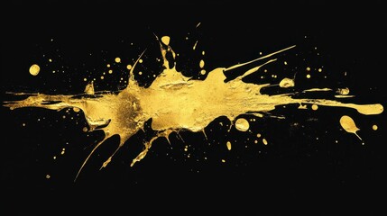 Wall Mural - gold splashes texture. brush stroke design element. grunge golden background pattern of cracks, scuf