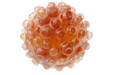 Poster - Brown Spherical Cell Structure with Transparent Surface and Bumpy Texture