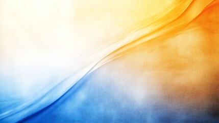 Poster - Serene Abstract Gradient with Flowing Orange and Blue Textures for Calming Atmosphere : Generative AI