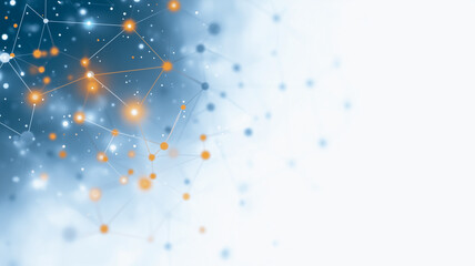 Poster - abstract network connection: a mesmerizing abstract image depicting a network of interconnected node