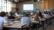© The Little Hut - Contemporary University Classroom with Interactive Learning and Presentation for Engaged College Students : Generative AI