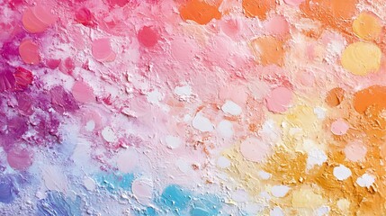 Poster - Vibrant Textured Abstract Art with Colorful Brush Strokes and Pastel Hues : Generative AI