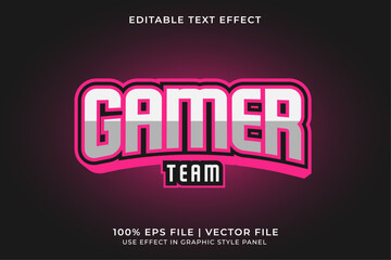 Poster - Gaming E-Sport Logo Editable Vector Text Effect