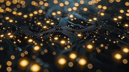 Poster - Illuminated Circuit Board Abstract Technology Design
