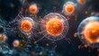 © M F U PRODUCTION - Fiery Cell Structures: A Dramatic Microscopic Artwork