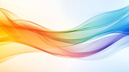 Aufkleber - Colorful Abstract Wave Pattern with Rainbow Spectrum for Dynamic Backgrounds : Generative AI