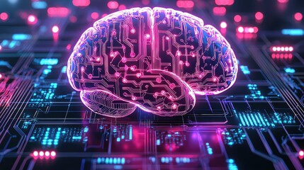 Poster - Digital Brain Circuitry Represents Artificial Intelligence