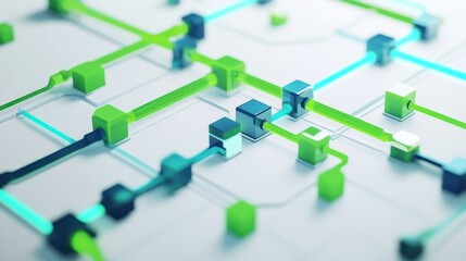 Poster - Abstract digital network connection.
