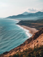 Wall Mural - Beach and mountain landscape