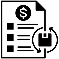 Canvas Print - Invoice Icon