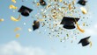 © Tahubulat - A festive celebration erupts with caps flying and confetti cascading, highlighting important milestones in higher education