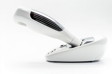 Poster - A close-up shot of a device on a white surface, useful for technology and product displays